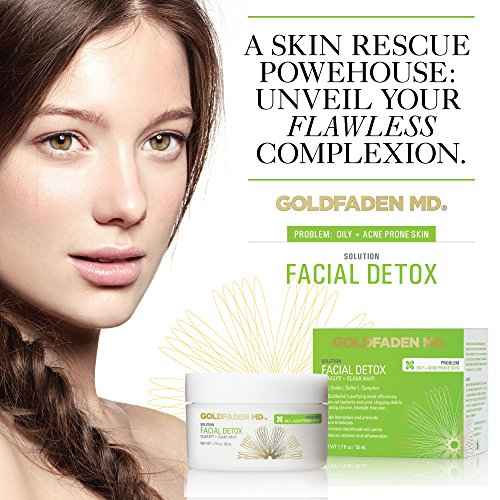 GOLDFADEN MD Facial Detox Mask Clarifying Face Mask w/Zinc Oxide, Sulfur, Salicylic Acid & Grapefruit Purifying Deep Clean Minimizes the Appearance of Redness, Blackheads & Pores 1.7 ? oz