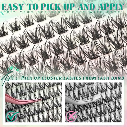 Wispy Lash Clusters 144pcs 10-16mm DIY Eyelash Extensions