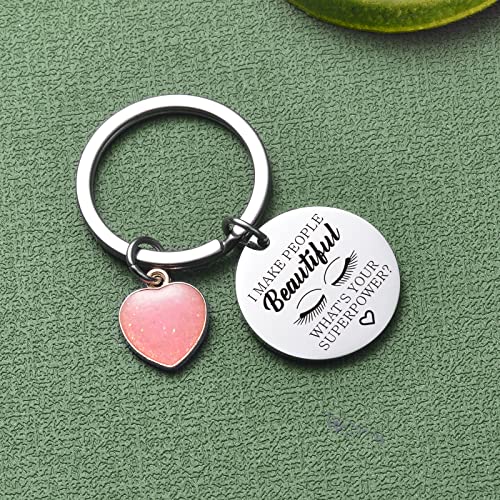 ZNOSVEI Lashes Keychain Lashes Girl Gift Eyelashes Artist Keychain Beautician Gift Makeup Lover Gift, Lashes Keychain, Standard