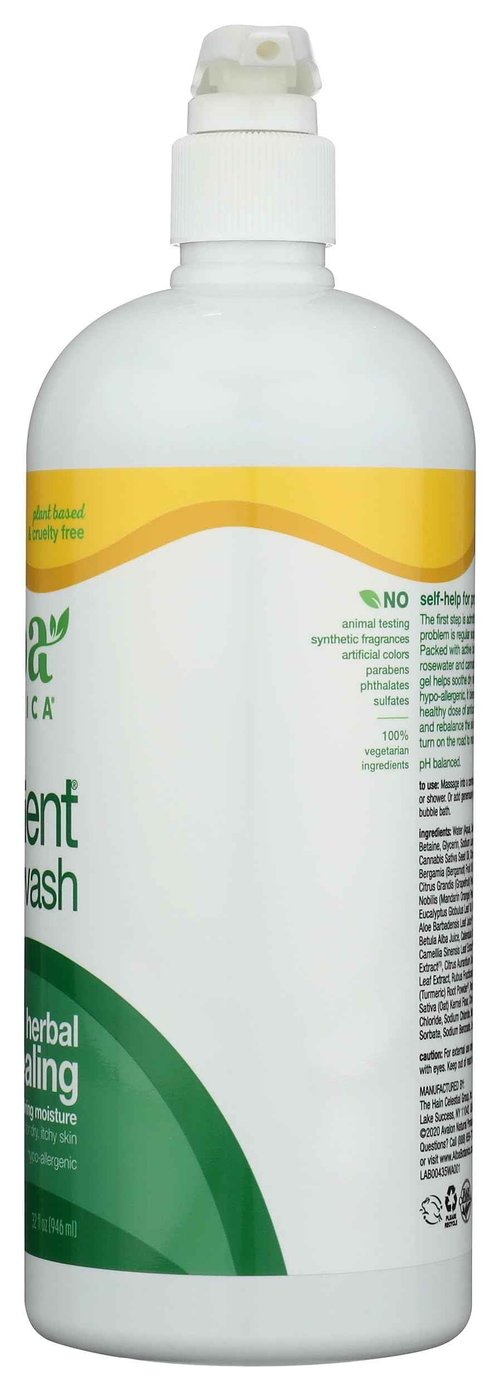 Alba Botanica Very Emollient Bath and Shower Gel, Herbal Healing, 32 Ounce