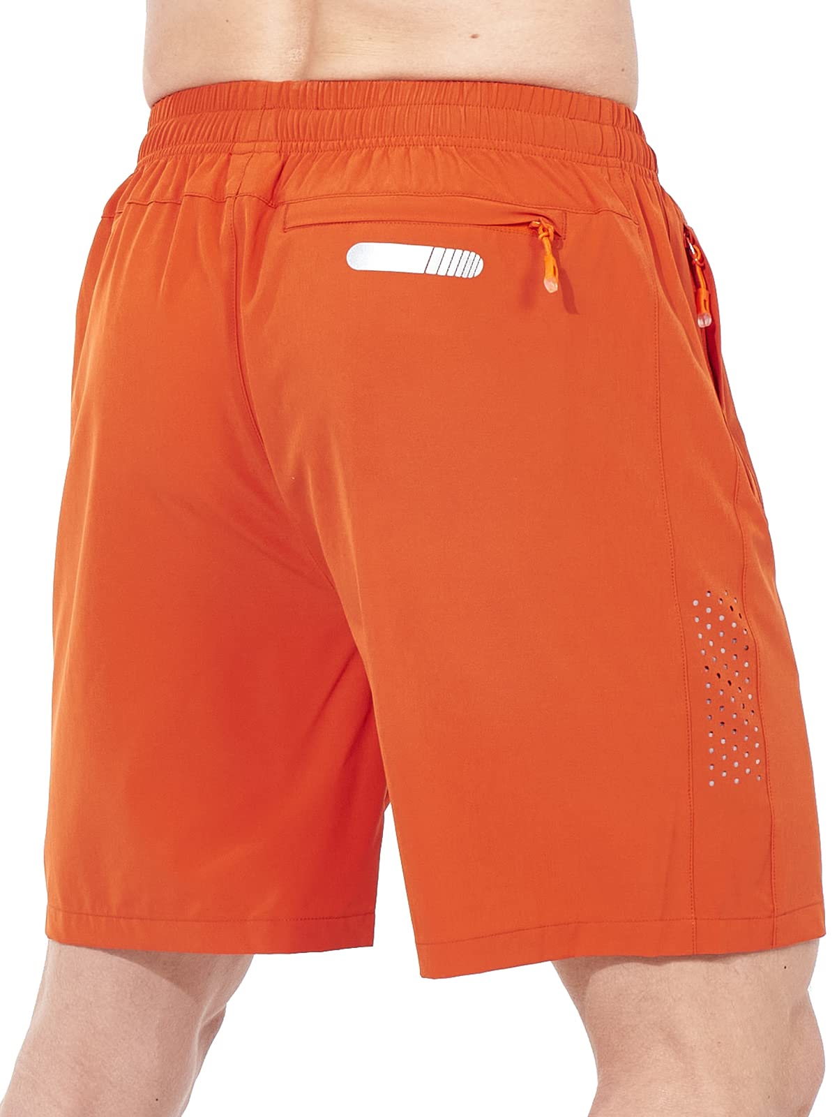 NORTHYARD Men's Athletic Running Shorts Quick Dry Workout Shorts 7"/ 5"/ 9" Lightweight Sports Gym Basketball Shorts Hiking Exercise Orange S