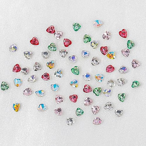 12 Grids 3D Mini Heart Shape Nail Rhinestones for Acrylic Nails Mixed Size Crystals Glass Round Flatback Rhinestones Nail Art Crystal Gem Jewelry Diamond Rhinestones for Nail Craft Decoration B