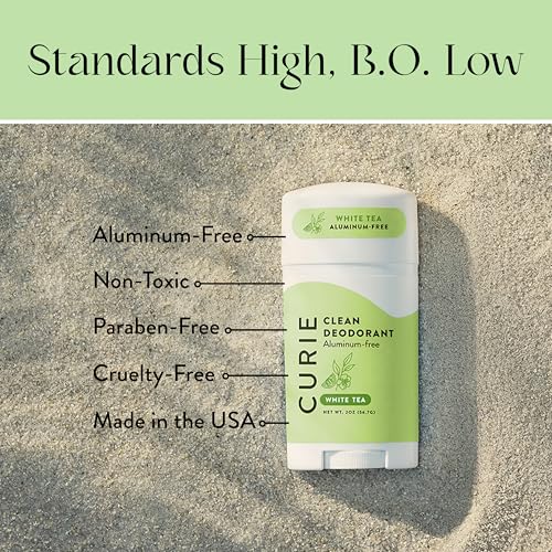 Curie Natural Deodorant for Women - Original Stick Variety Pack - Coconut Nectar, Orange Neroli, and White Tea - Aluminum Free, Clean, Sustainable, Vegan, Paraben Free (3pk)