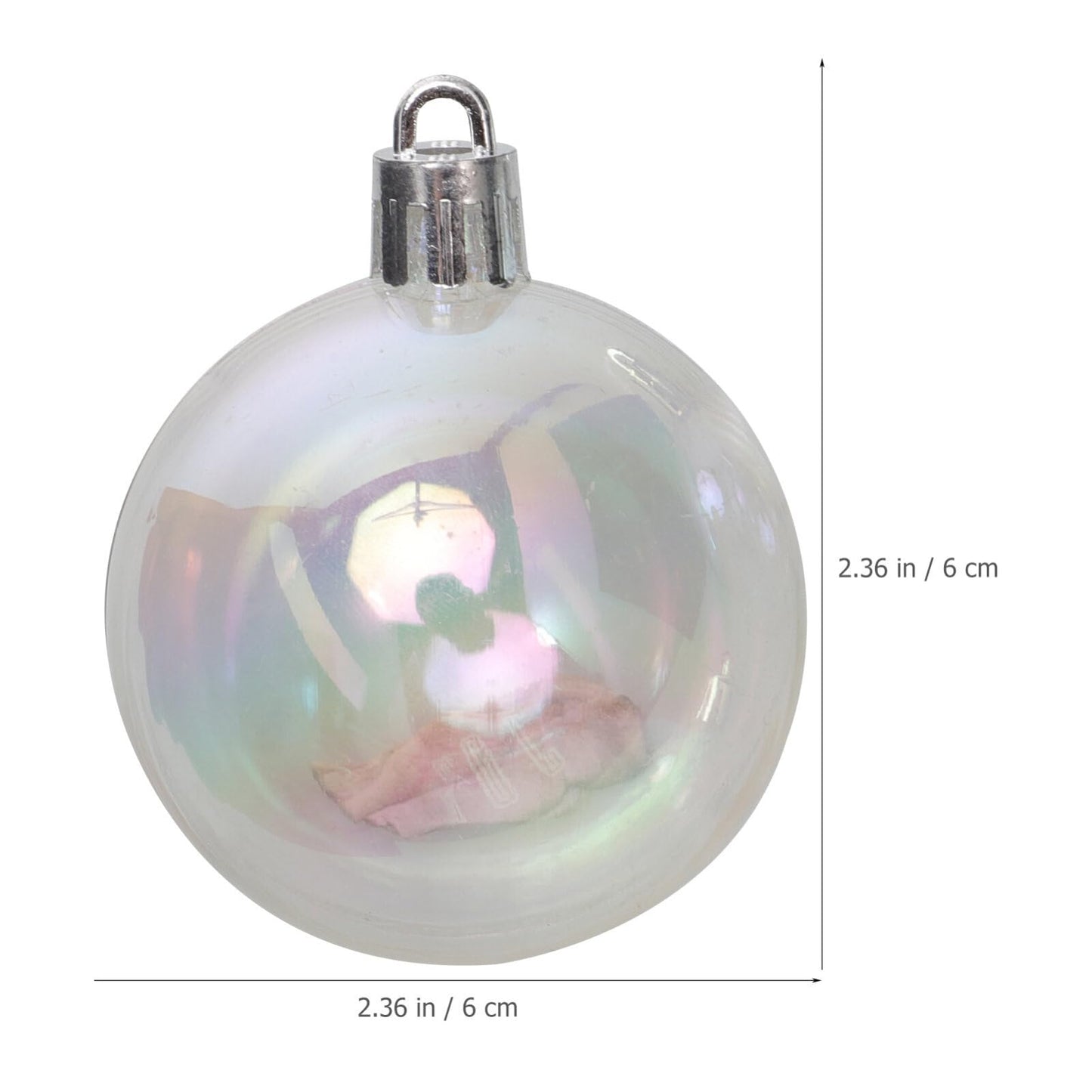 Toddmomy Hanging Ornament 72pcs Christmas Iridescent Ornaments for Tree Decorations, Birthday, Wedding Party