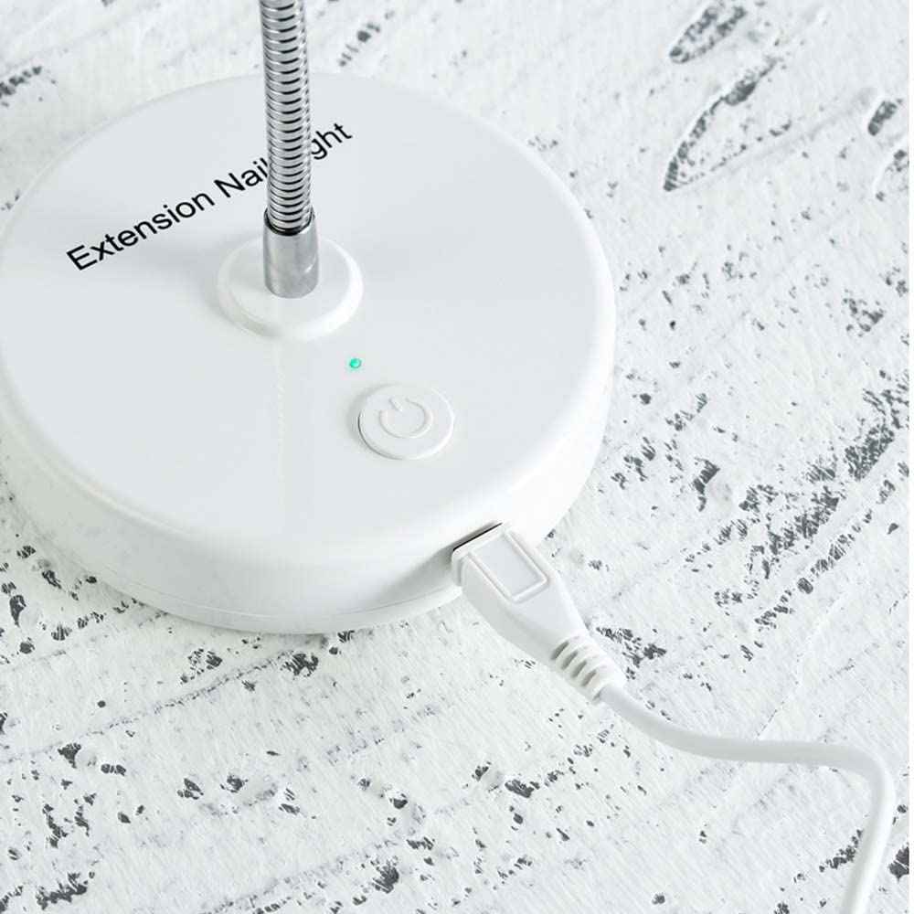 YIZHUO 3W UV/LED Nail Lamp, Flash Cure Light for Gel-X & Semi-Cured Gel Strips, Portable Rechargeable Gooseneck Design, Cordless Nail Dryer for Home Salon Use