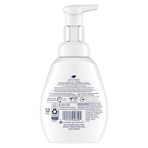 Dove Foaming Hand Wash Aloe & Eucalyptus Pack of 4 - Moisturizing Germ-Removing Soap