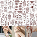 Large Hand Tattoo Stickers – Waterproof Henna-Style Temporary Tattoos