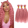 FuivJuix Pink Water Wave Human Hair Bundles - 30 to 34 Inch