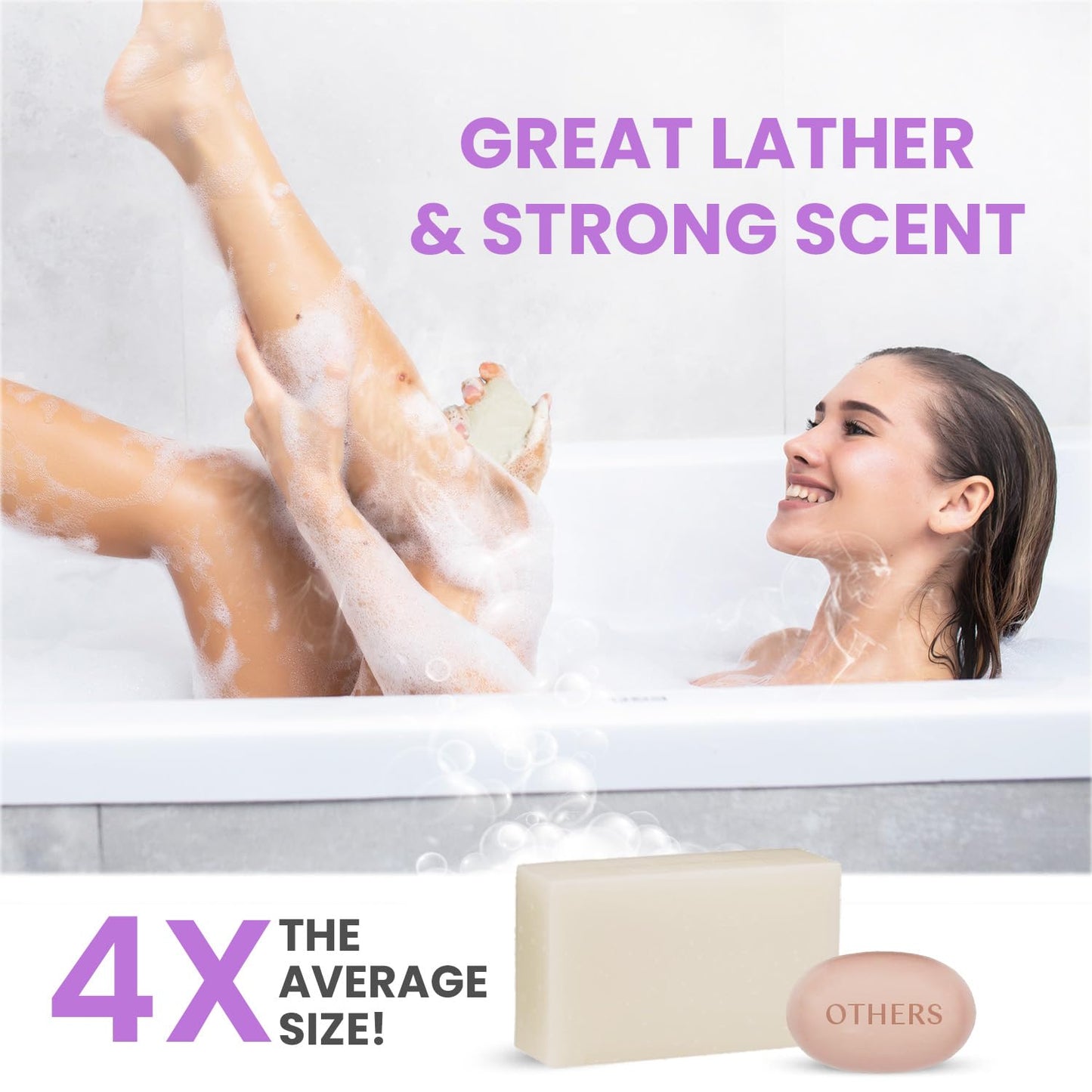 Body Restore Kojic Acid Soap, (Lavender 2 Pack), with Vitamin C,E, Shea Butter, Collagen, Hyaluronic Acid, Turmeric, Retinol For Dark Spots, All Natural Soap Bar, Paraben Free