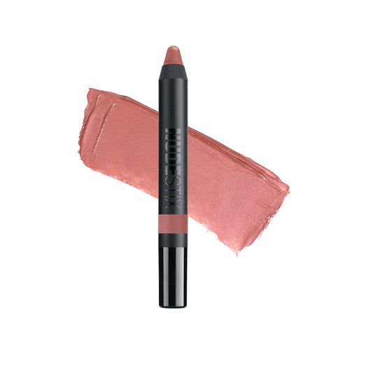 Nudestix Gel Color Lip + Cheek Balm, Creamy Sheer Tinted Lip Gloss + Lip Liner + Cheek Blush, Multi Use Makeup Pencil Stick, Hydrating, High Shine Tint, Shade: Posh, 0.10 oz (2.8 g)