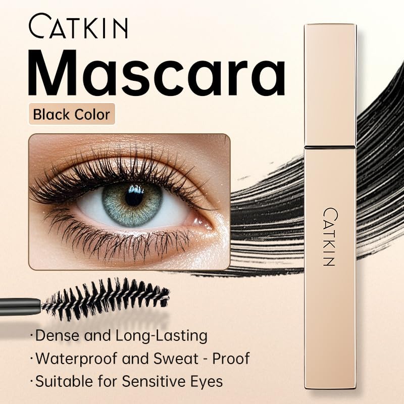 CATKIN Lash Lengthening Mascara - Waterproof, Volumizing Black