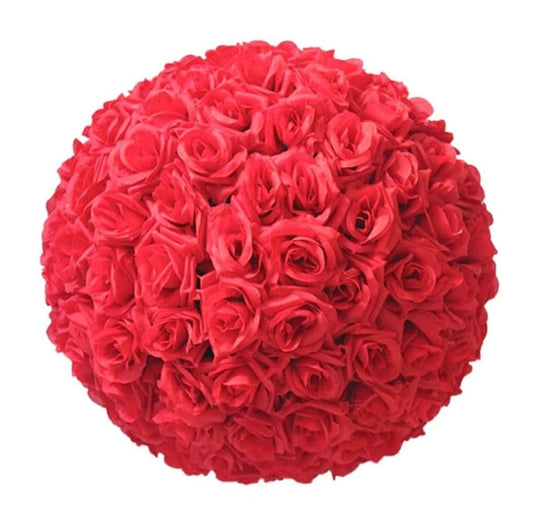 YLBFJXK Artificial Flower Ball for Centerpieces Bridal Wedding Artificial Wedding Party Centerpieces Decorations, 7.8inch (5, Red)