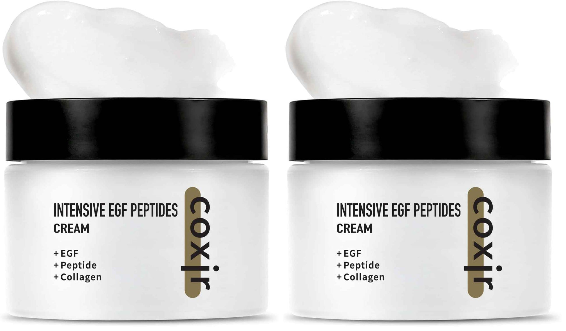 coxir INTENSIVE EGF PEPTIDES CREAM l Day&Night Firming Cream l EGF(Epidermal Growth Factor), Peptides, Niacinamide, Panthenol, Collagen l Korean Skincare [50ml/1.69fl.oz] (Pack of 2)