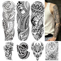 Temporary Sleeve Tattoos - 8 Full & Half Arm Tribal Designs