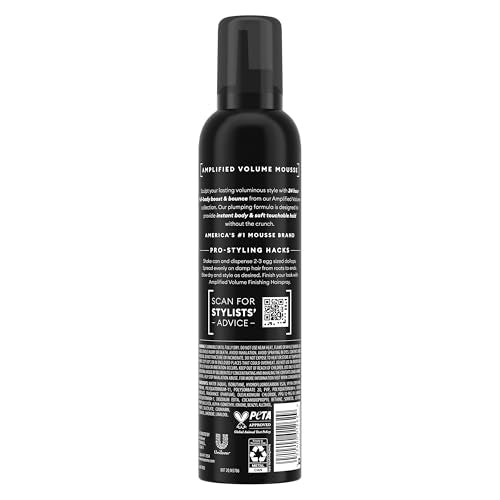 TRESemmé Amplified Volume Mousse - 24H Lift & Body, 10.5 Fl Oz