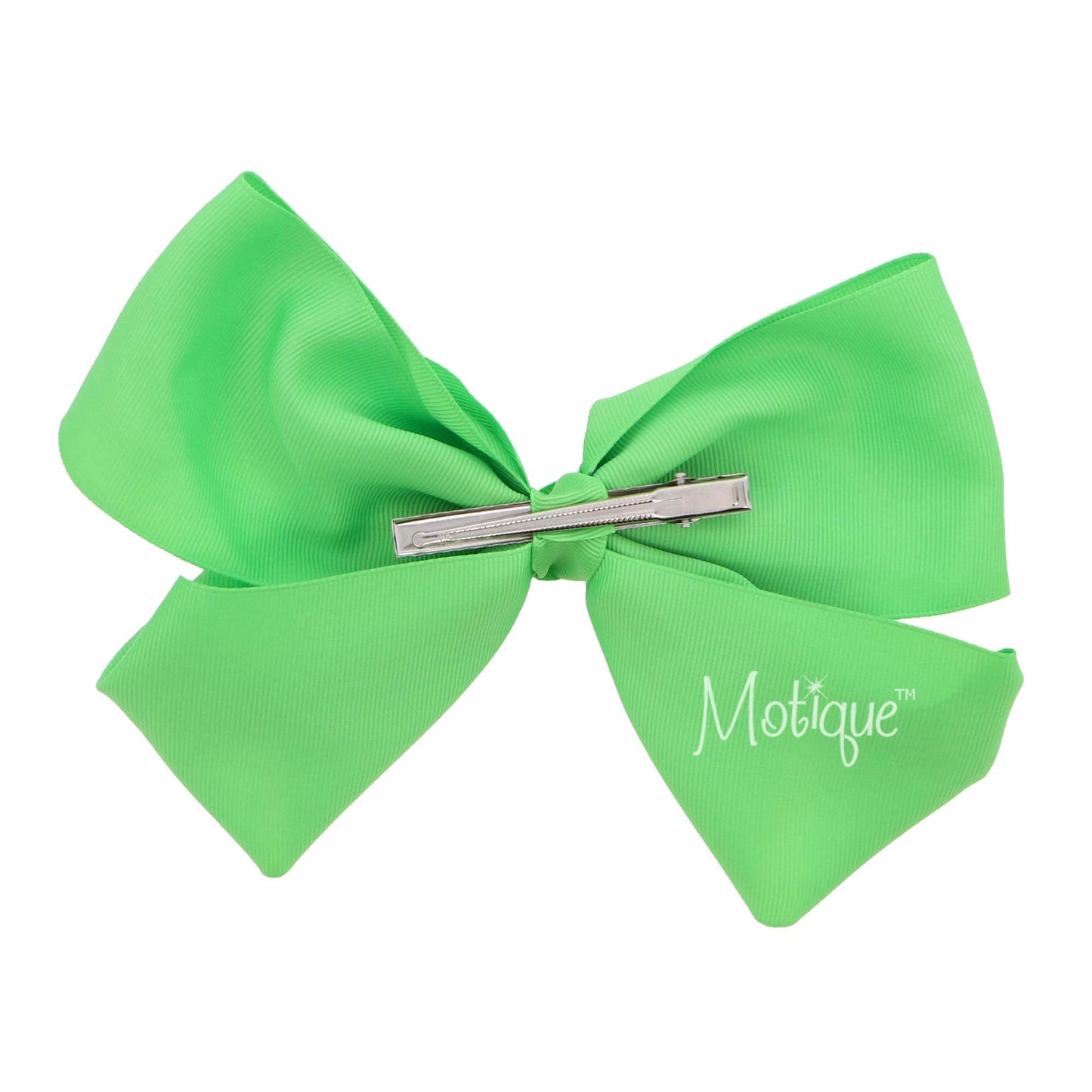 8 Inch Grosgrain Bow for Women and Girls (Lime)