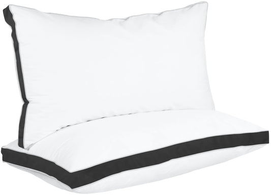 Utopia Bedding Bed Pillows for Sleeping King Size (Black), Set of 2, Cooling Hotel Quality, Gusseted Pillow for Back, Stomach or Side Sleepers