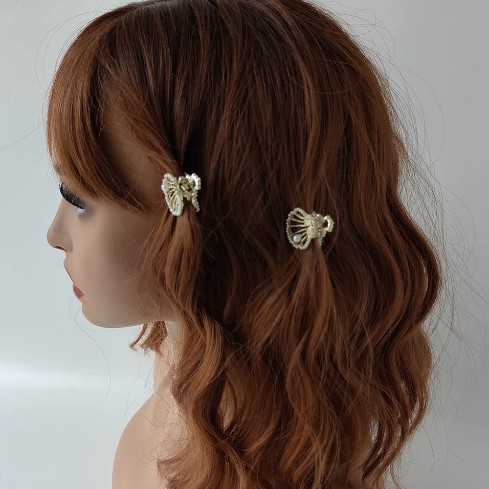 Seashell Hair Clips Beach Accessories Hair Barrette Small Sea Hairpin for Wedding Bridal Girls Women (Style1-2Pcs)