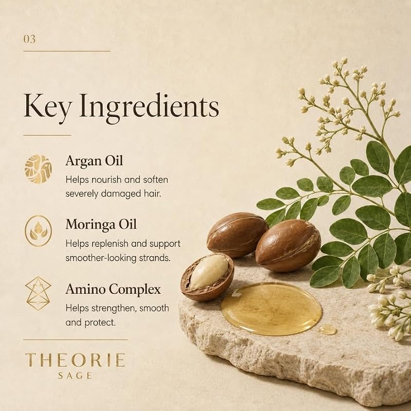 Theorie Argan Oil Shampoo & Conditioner Set 800mL