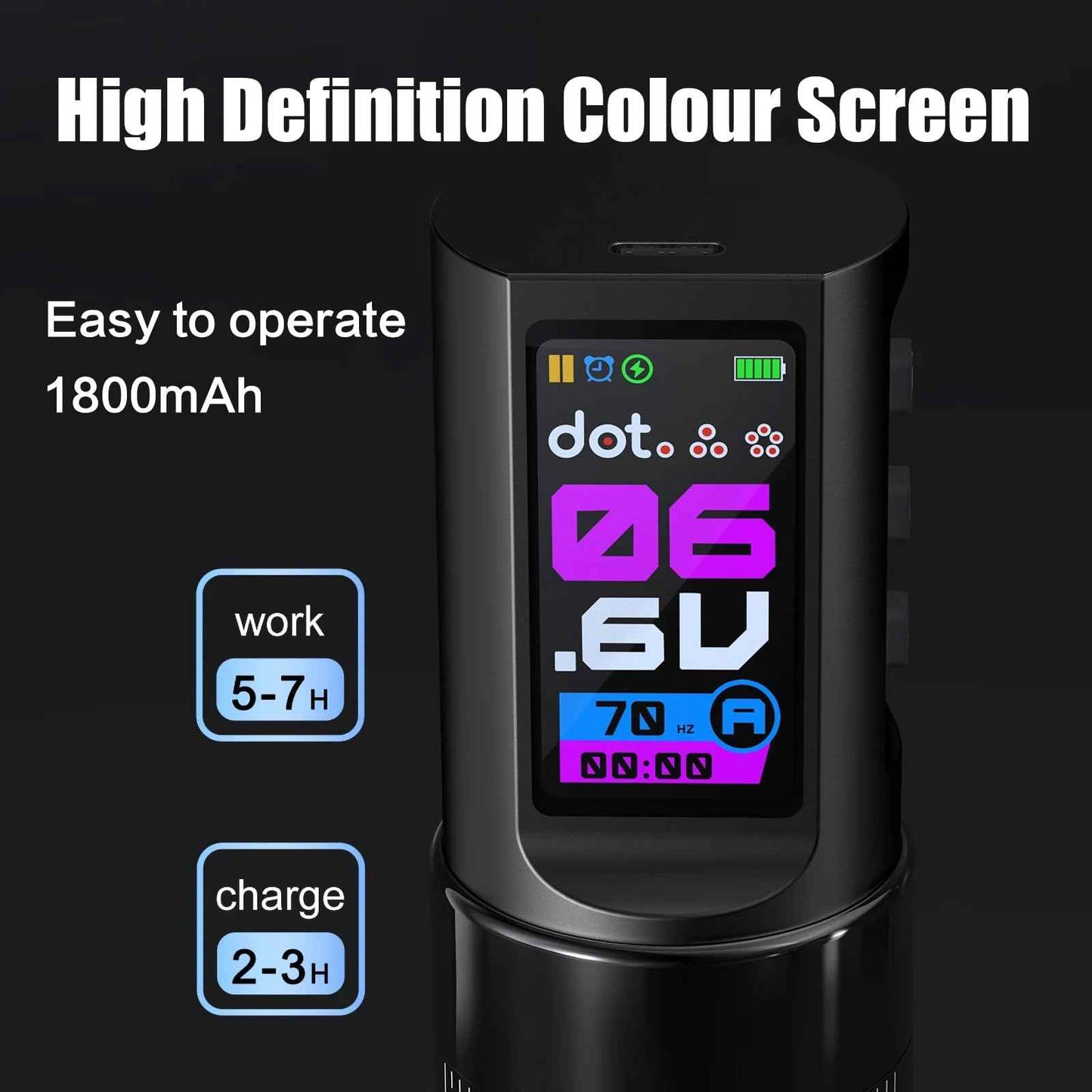 Complete Wireless Tattoo Gun Kit for Beginners | Rotary Tattoo Pen with 7 Adjustable Strokes | Rechargeable Cordless Battery | 20Pcs Tattoo Cartridge Needles Set