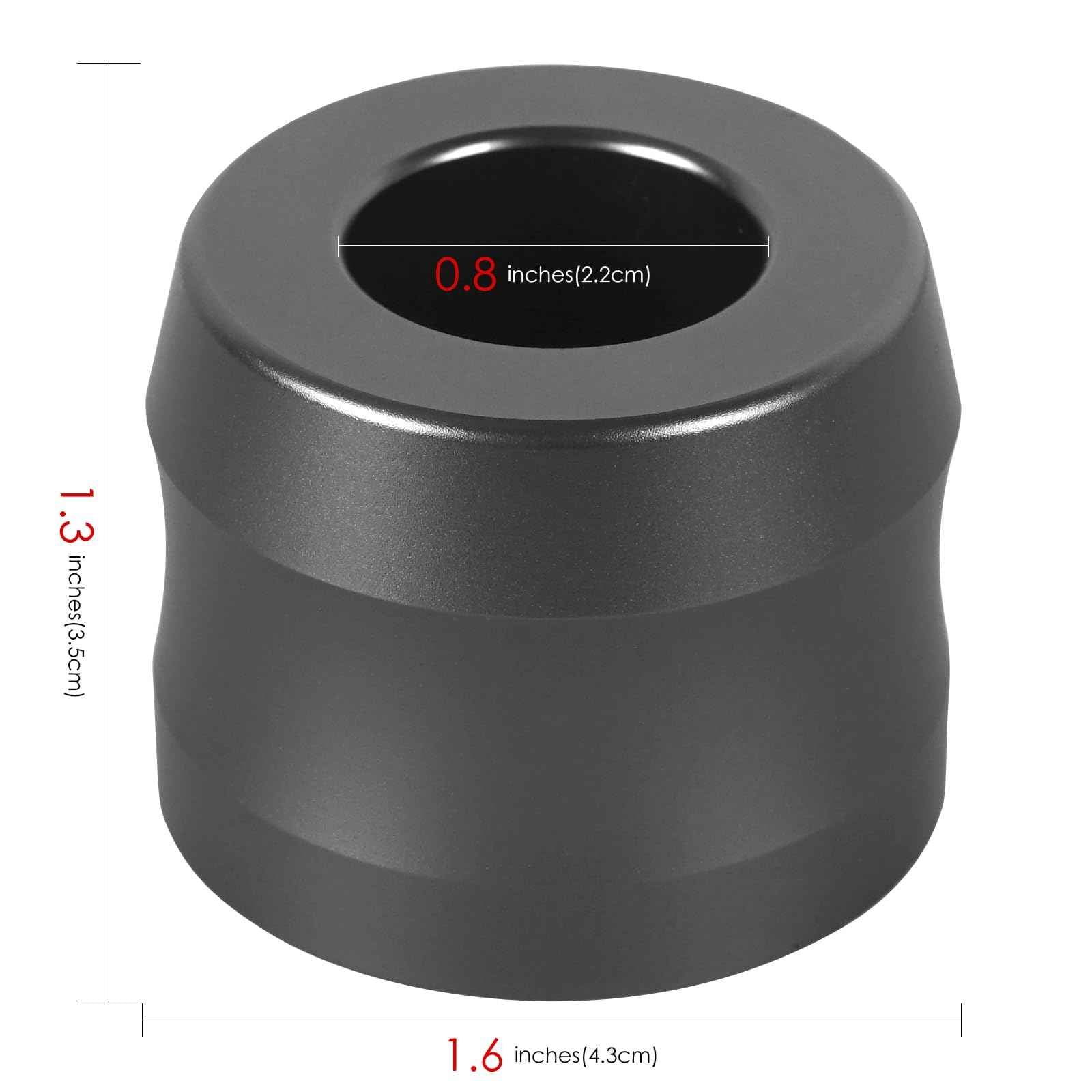 Linkidea 2 Pack Aluminum Alloy Razor Stand, Opening Dia 0.86" (22mm) Men's Shaving Stand for Bathroom Countertops, Compatible with Fusion 5 Power, ProGlide Shield Power (Grey)