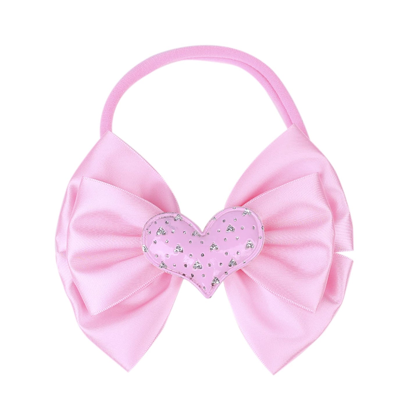 LDDCX Valentine's Day Red Headband Bow Baby Girls Band Bowknot rose Heart-shaped headband <131> (F)