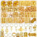 259 Pcs Gold Hair Jewelry Set for Dreadlocks & Braids