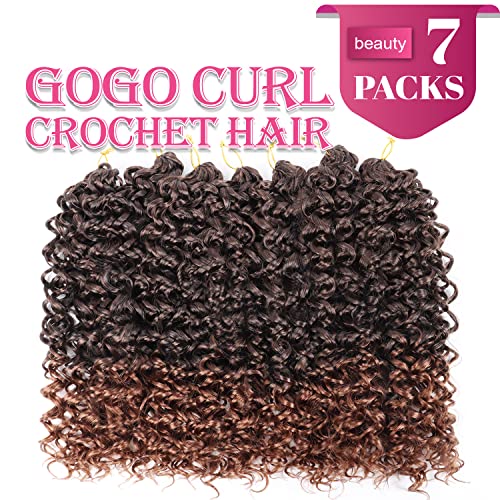 Gogo Curl Crochet Hair 14Inch 7 Packs Curly for Women - Deep Wave