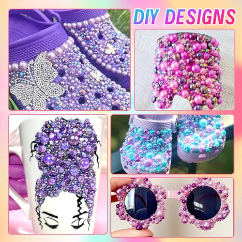 28 Colors 4mm Flatback Pearls Set for Crafting and Nail Art