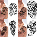 4 Pack Tribal Temporary Tattoo Stickers for Arms & Shoulders