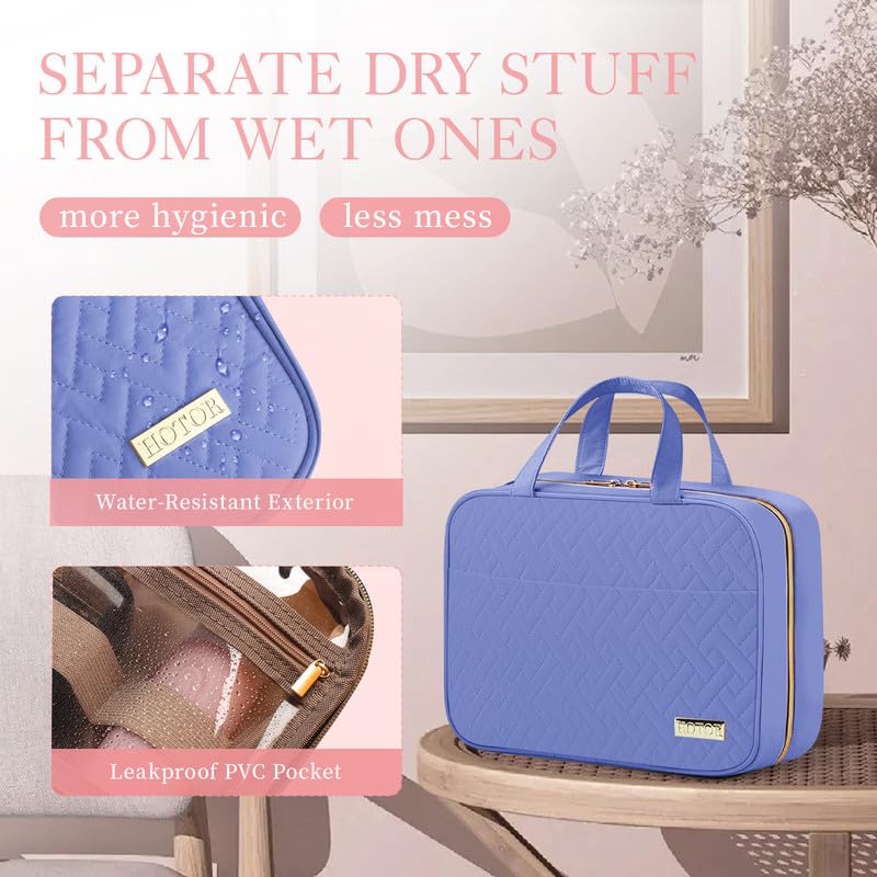 HOTOR Hanging Travel Toiletry Bag for Women & Men Aegean Blue