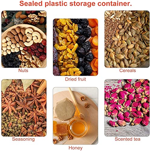 8 oz Amber Plastic Jars with Lids (6-Pack)