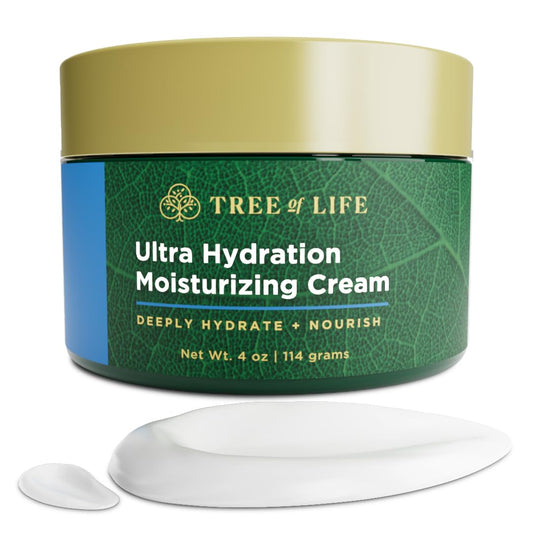 Tree of Life Hydrating and Moisturizing Face Cream with Botanical Hyaluronic Acid, 4 Fl Oz