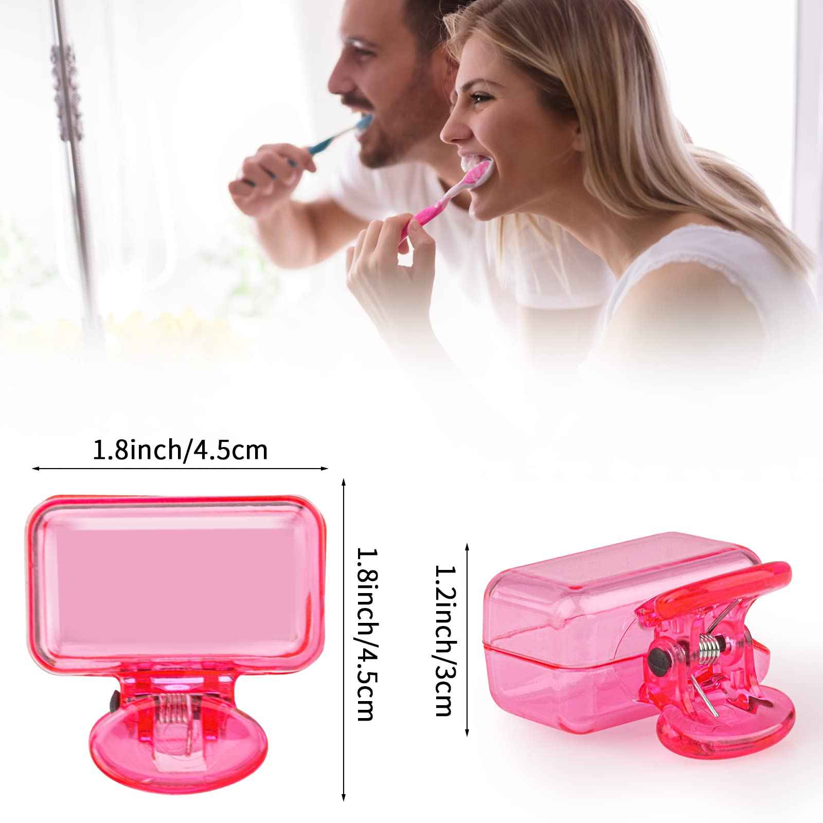 Abilat 4 Pack Toothbrush Covers Caps, Toothbrush Head Covers for Travel Toothbrush Protector Brush Pod Case Plastic Toothbrush Clip Cover for Business, Camping, School, Home