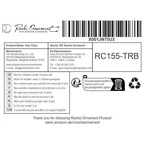 RC ROCHE 6 Pcs Flat Hair Clips Big Claw for Thick Hair French Duckbill Women No Slip Side Slide Curved Alligator Concord Strong Grip Hold Volume Lay Down Clamp, Large Clear Brown & Black