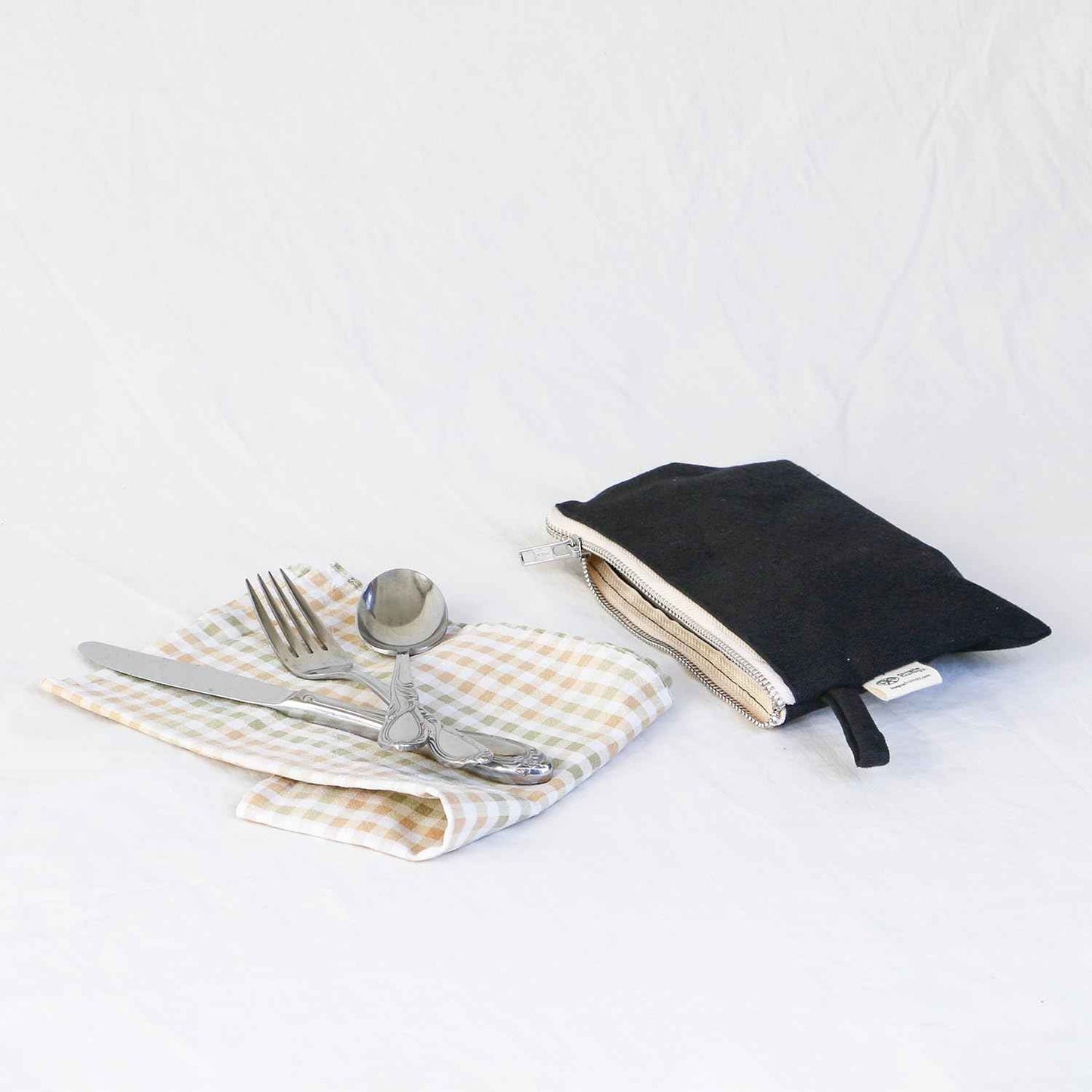 Simple Ecology Organic Cotton Canvas Zipper Toiletry, Cosmetic, Travel, Pencil Pouch - Green