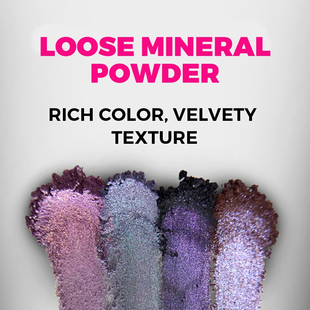 Concrete Minerals Eyeshadow, Longer-Lasting With No Creasing, 100% Vegan and Cruelty Free, Loose Mineral Powder, Handmade in USA (Black Magic)