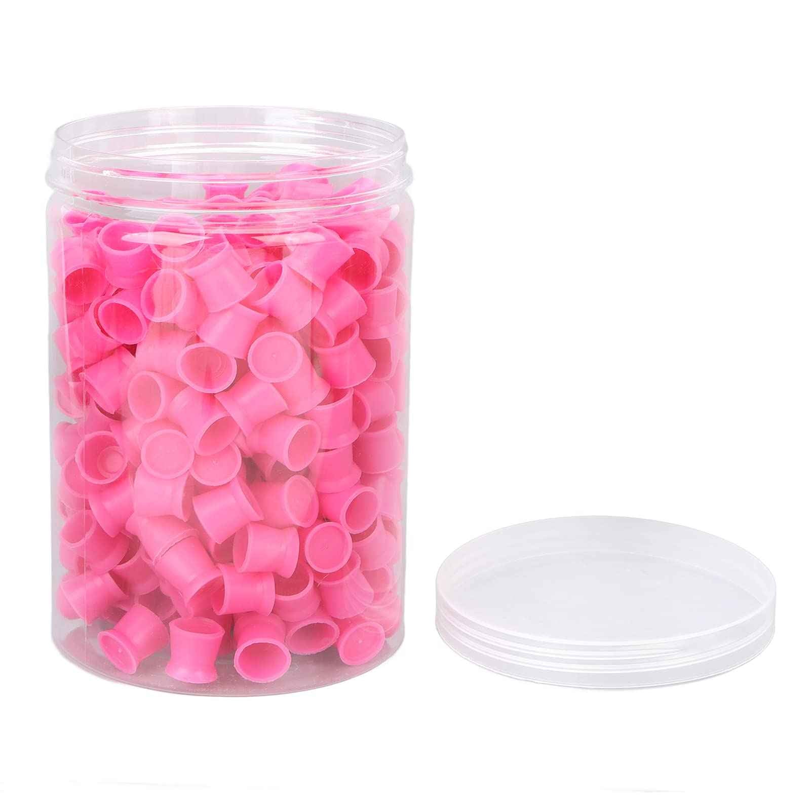 300Pcs Ink Cups Ink Cup Disposable Silicone Pigment Cup Eyebrow Lip Color Pigment Cup Mixed 300PCS Disposable Pigment Ink in 12mm Cups