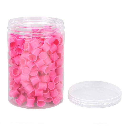 300Pcs Ink Cups Ink Cup Disposable Silicone Pigment Cup Eyebrow Lip Color Pigment Cup Mixed 300PCS Disposable Pigment Ink in 12mm Cups