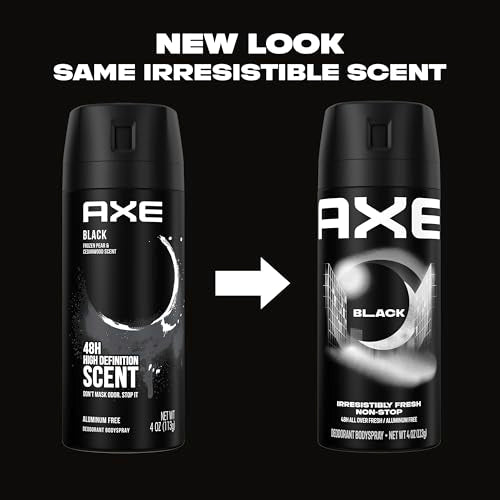 AXE Black Body Spray Deodorant for Men 4 oz
