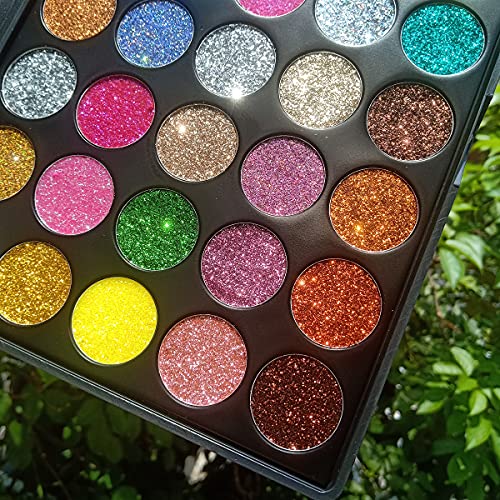 VERONNI 35 Color Glitter Eyeshadow Palette - Shimmer Pigmented