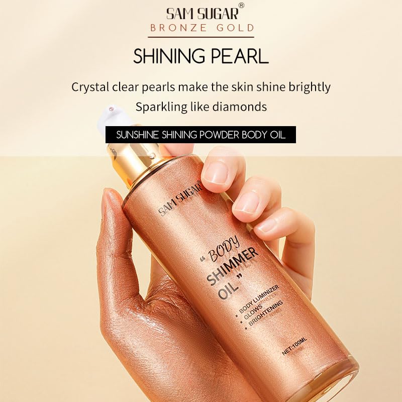 Shimmer Body Oil - Moisturizing Glow Highlighter 100ml