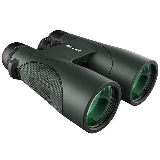 occer 12x50 Bird Watching Binoculars for Adults - High Powered Binoculars with Clear Large Image - Easy Focus HD Binoculars with Long Range for Cruise Trip Hunting Travel Concert Stargazing,Green