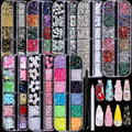Fandamei 8-Box 3D Nail Charms & Rhinestones Kit with Pick-Up Tools