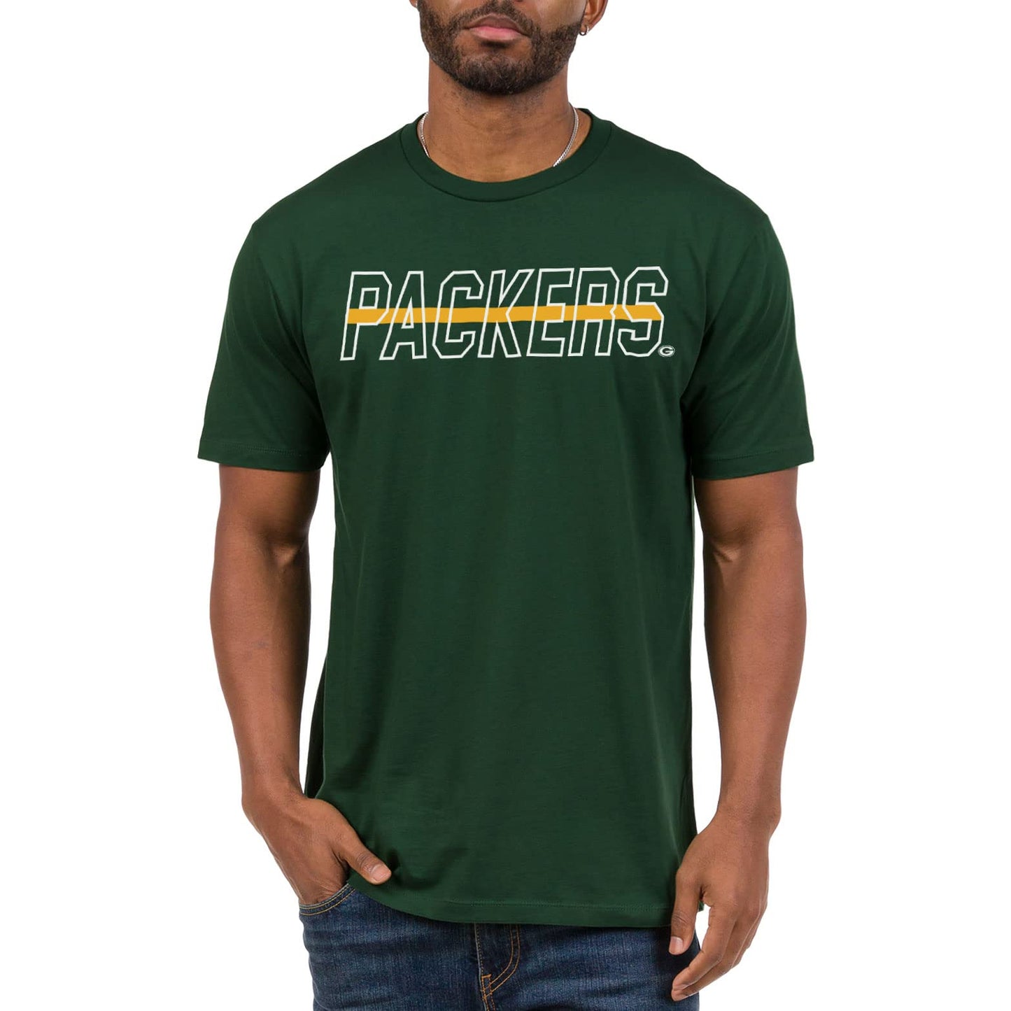 Junk Food Clothing x NFL - Green Bay Packers - Championship Drive - Unisex Adult Short Sleeve Fan T-Shirt for Men and Women - Size Small