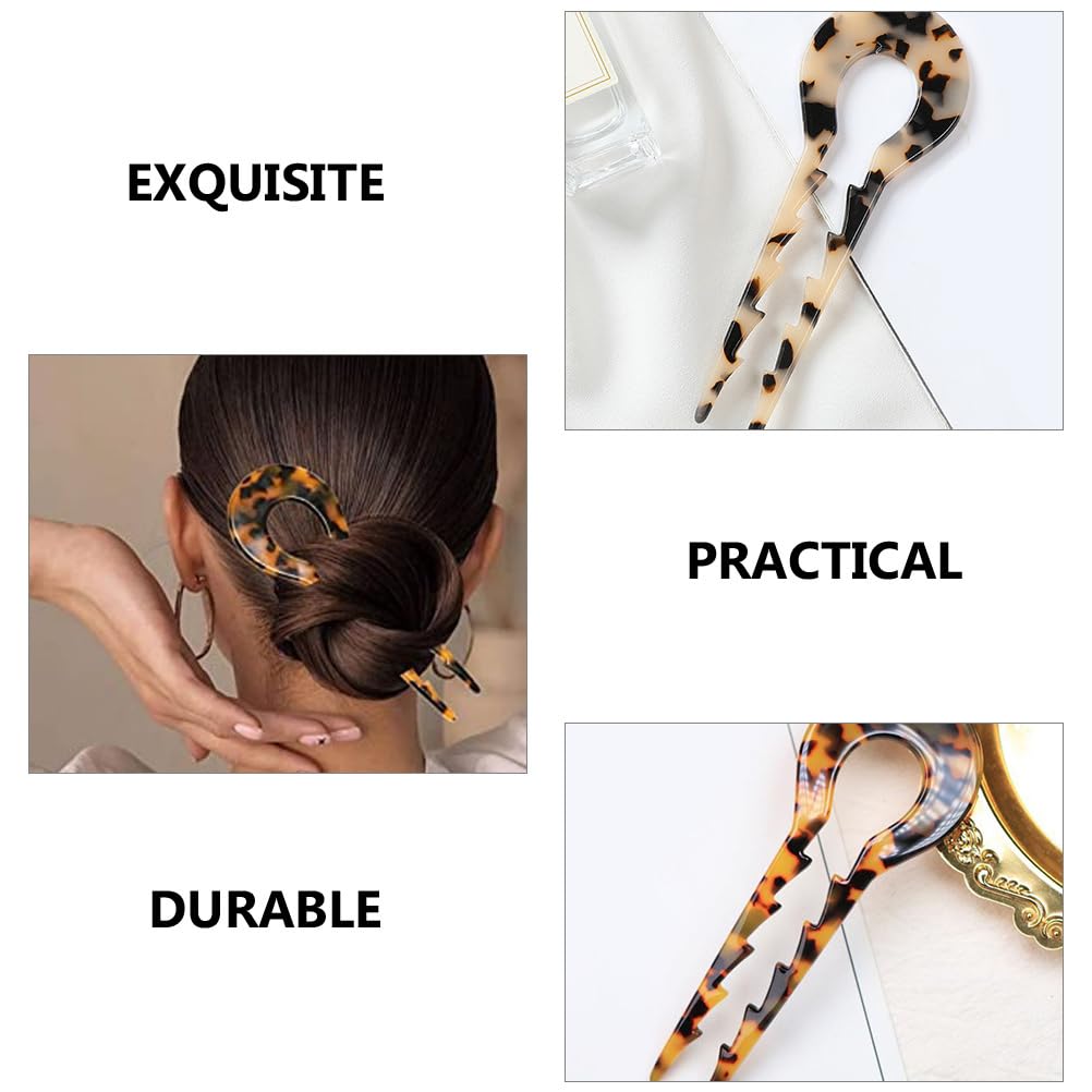 4 pcs Chinese Shape Hair Forks Skid Hairpin Ponytail Holder Women Headpiece Hair Accessories Buns