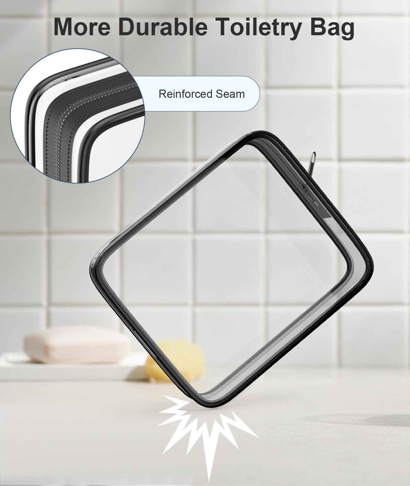 Quatish Travel Bottles for Toiletries 6 Pack, Original Patented Leakproof 3 oz Tsa Approved Travel Size Containers, BPA Free Silicone Shampoo and Conditioner Bottles, Camping Essentials, Black