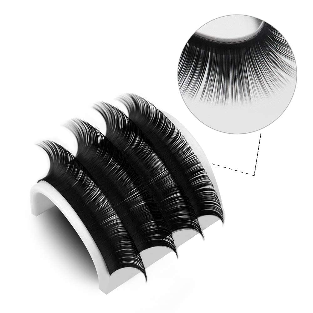 QUEWEL Eyelash Extensions Classic 0.15mm C Curl 11mm Supplies Matte Black Individual Eyelashes Salon Use|0.03/0.05/0.07/0.10/0.15/0.20mm C/D Single 8-18mm Mix 8-15mm/10-15mm|（0.15 C 11mm）