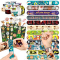96 PCS Detective Party Favors Set ? 72 Pre-Cut Temporary Tattoos & 24 Slap Bracelets for Kids and Adults, Mystery Birthday Decorations, Escape Room Prizes & Spy-Themed Classroom Rewards