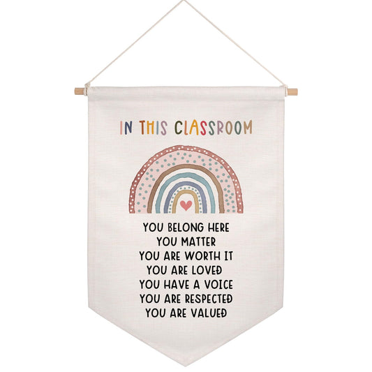 Boho Rainbow Classroom Decor, Bulletin Board Hanging Decor, Diversity Classroom, Daycare Wall Banner, Preschool Decor, Elementary Wall Decor, Classroom Decor, Teacher Gift, Classroom Banner